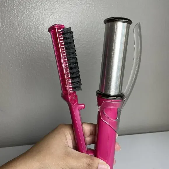 Instyler Rotating IS1001.1 PINK Hot Iron Hair Brush Straight/Curl 1.25" TESTED - Picture 11 of 11